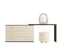 Cenz-888 Commode française rétro, 6 tiroirs, Finition Haut de Gamme, Couleur Sucre d'érable, for Chambre à Coucher Table de Maquillage(Cream Color)