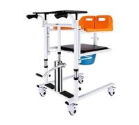 Cenz-888 Déambulateur léger - Appareil de soins aux personnes âgées, chaise de déplacement multifonctionnelle, repose-lit, transfert de patient, déambulateur pour personnes à mobilité réduite (orange)