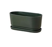 Cenz-888 Pot de Fleurs Pot de Fleur rectangulaire en céramique avec Trous Drainage et Plateau soucoupes for décorer Le Salon, la Chambre à Coucher, l'étude(Grand)