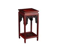 Cenz-888 Support pour Plantes Banc carré en séquoia sculpté, Base for bonsaï, Pot de Fleurs, présentoir for Service à thé