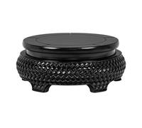 Cenz-888 Support pour Plantes Piédestal en Relief Noir, présentoir, Pot de Fleurs, Vase, Accessoires for Plantes d'intérieur, Base décorative(Petit)