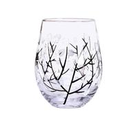 Cenz-888 Verres à eau Verres sans pied peints à la main, 525 ml (17,8 oz), colorés for eau, jus de fruits et bière pour la maison Cuisine(Blanc)