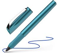 Ceod Shiny Stylo Roller(Pour Droitiers Et Gauchers,Épaisseur De Trait M,Avec Cartouche D'encre Bleu Roi)Bleu Sarcelle