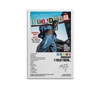 ceok Burna Boy Poster de couverture d'album I Told Them - Décoration murale pour salon, chambre à coucher - 30 x 45 cm - Style sans cadre