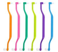 Ceonam Lot de 6 brosses à dents 2 en 1 avec têtes interdentaires et de sagesse pour un soin buccal complet, brosses interdentaires simples souples entre les dents