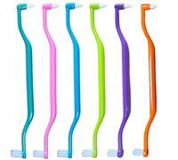 Ceonam Lot de 6 brosses à dents 2 en 1 avec têtes interdentaires et de sagesse pour un soin buccal complet, brosses interdentaires simples souples entre les dents