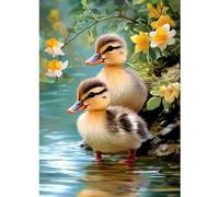 CEOVR Canard Diamond Painting Adulte, Mignon Petit Canard Diamant Painting Adulte,5D DIY Diamond Art Kit 30x40cm