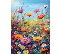 CEOVR Fleurs Diamond Painting Adulte, Peinture Diamant Adulte,5D DIY Diamond Art Kit 30x40cm,Coquelicot Coloré
