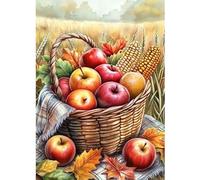 CEOVR Kit Diamond Painting Adulte,Fruits Peinture Diamant Adulte,5D DIY Diamond Art Kit Complet,Une Bonne Récolte de Fruits,30x40cm