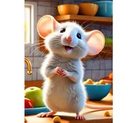 CEOVR Kit Diamond Painting Adulte Peinture Diamant Adulte,5D DIY Diamond Art Kit Complet,30x40 cm (Gris)