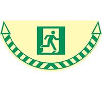 CEP 65610 Sticker Sortie Secours Photoluminescente Pour Pose Sol Orange