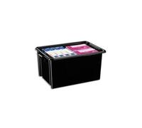 Cep Bac De Rangement Superposable Avec Poignée De 48,5 Litres Coloris Noir