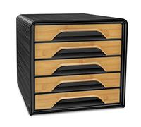 CEP Bloc de classement Module Organisateur 5 tiroirs Rangement documents Bureau Smoove Silva Bambou