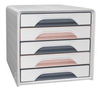 CEP Bloc de classement Smoove mineral, 5 tiroirs,rose poudré