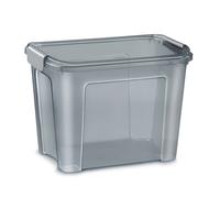 Cep Boîte de rangement 18 L avec couvercle - Gris translucide