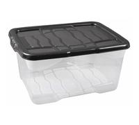 CEP Boîte de rangement curve transparente avec couvercle clipsé - Capacité 10 L
