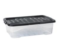CEP Boîte de rangement curve transparente avec couvercle clipsé - Capacité 30 L