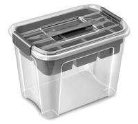 CEP Boîte de rangement transparente Combi-Box avec organiseur couvercle et poignées clipsées - Capacité 18 L