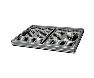 CEP Caisse Pliante parois ajourées Cagette Pliable avec poignées Noir/Gris