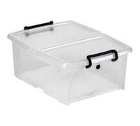CEP Boîte de rangement SmartBox Strata Transparent, 20L, en PP, couvercle clipsé, L46 x H19 x P37 cm