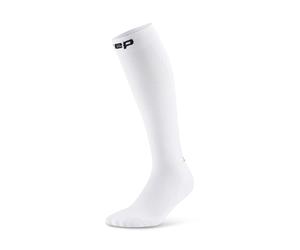 CEP Chaussettes de course longues avec compression pour femme, Core 5.0 Tall, circulation sanguine optimale et récupération rapide, Blanc., M