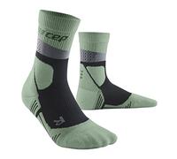 CEP Chaussettes de randonnée pour homme - Chaussettes de randonnée avec compression - Pour une sécurité optimale et un rembourrage placé de manière optimale, Gris/menthe, L