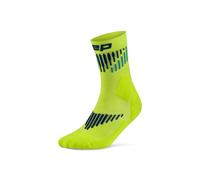 CEP - Core Run Merino Socks Mid Cut 3.0 - Chaussettes en laine mérinos femme Lime / Blue - IV