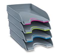 CEP Lot 4 Corbeilles à courrier Banette Organiseur Gloss Nuance Arty Rangement Bureau Papier cahiers formats A4 et 24x32cm Colori Assorti