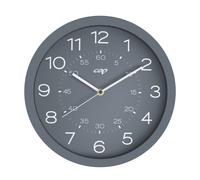 Cep mineral - Horloge analogique magnétique murale - Silencieuse à quartz - Diamètre 30 cm - Gris