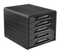 CEP Office Solutions – Bloc de classement Smoove – 5 tiroirs – Rangement documents Bureau – Noir