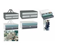 CEP Office Solutions Support écran PC MoovUp Secure – 2 tiroirs verrouillables Gris recyclé