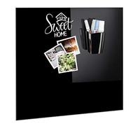 Pot à crayons RIVIERA magnétique pour tableaux en verre. Dim (lxhxp) : 7,4x9,5x8 cm. Coloris noir.