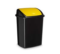 CEP Poubelle à Couvercle Basculant Plastique 50L, Plastique, Jaune