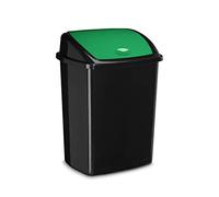 CEP Poubelle à Couvercle Basculant Plastique 50L, Plastique, Vert