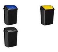 Generique Poubelle à couvercle basculant 50 L Plastique Bleu