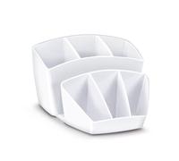Cep Pro Multipot Gloss 6 Compartiments + 2 Espace - Dim. L14,3 X H9,3 X P15,8 Cm Coloris Blanc Arctique