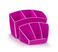 Cep Pro Multipot Gloss 6 Compartiments + 2 Espace - Dimensions L14,3 X H9,3 X P15,8 Cm Coloris Rose Pepsi