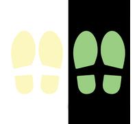 CEP Stickers marquage au sol photoluminescent empreintes de pas CEP 300 x 115 mm PVC, jeu de 2