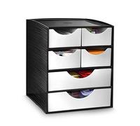 CEP Take a Break - Range-dosettes - Module de rangement 4 petits tiroirs + 2 grands tiroirs - 8-2211 - Plastique - Noir et Gris métal - 18,6 x 18,5 x 23 cm