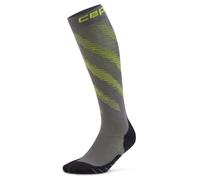 CEP - Women's Run Edt. Elliptic Sock Tall - Chaussettes de compression - IV | EU 40-43 - dark grey / lime