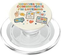 Cependant Vous communiquez, j'écoute l'orthophoniste SLP PopSockets PopGrip pour MagSafe