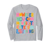 Cependant Vous communiquez, j'écoute Mignon SLP coloré Manche Longue