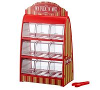 Cepewa Distributeur de bonbons, de gomme à vin, à fruits, style rétro, des années 50, pour Jellybeans, avec pince. en Plastique