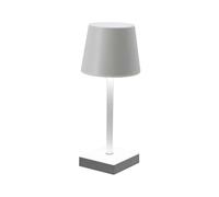 Cepewa Lampe de table avec fonction tactile - Lampe de chevet - Luminosité réglable - Changement de couleur - Blanc chaud (1 lampe de table blanche de 26 cm à piles)