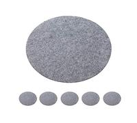 Cepewa Lot de 6 sets de table ronds en feutre gris clair pour décoration de table (1 lot de 6 sets de table gris clair)