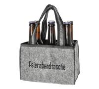 Cepewa Sac amusant, porte-bouteilles, porte-bouteilles, sac de soirée pour 6 bouteilles en polyester, gris, Porte-bouteilles, panier à bouteilles