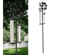 Cepewa Station météo de jardin baromètre pluviomètre thermomètre vitesse du vent 150 cm