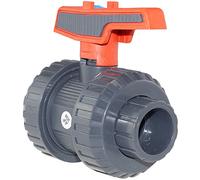 Cepex Robinet à boisseau sphérique en PVC 2 voies Manchon adhésif 25 mm