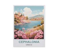 Céphalonie, Grèce，Puzzle pour Adultes 1000 Pièces en Bois Puzzles Jeu Cadeau Accueil Décoratif Mots Croisés（75x50cm）-Q78