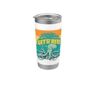 Céphalopode Descendez de mon récif Kraken Octopus Squid Fish Gobelet isotherme en acier inoxydable double paroi